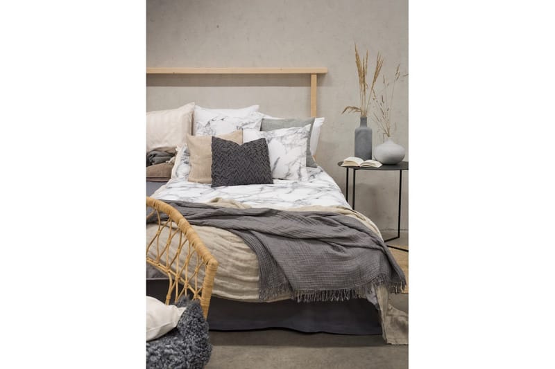 Påslakanset Enkelsäng 2-Dels Marmor Vit - Borganäs - Textil & mattor - Sängkläder - Bäddset & påslakanset