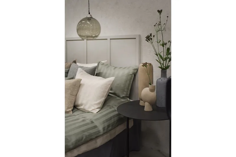 Påslakanset Enkelsäng 2-Dels Satin - Grön - Textil & mattor - Sängkläder - Bäddset & påslakanset