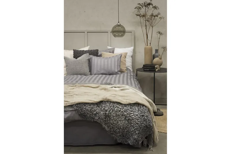 Påslakanset Enkelsäng 2-Dels Satin - Ljusgrå - Textil & mattor - Sängkläder