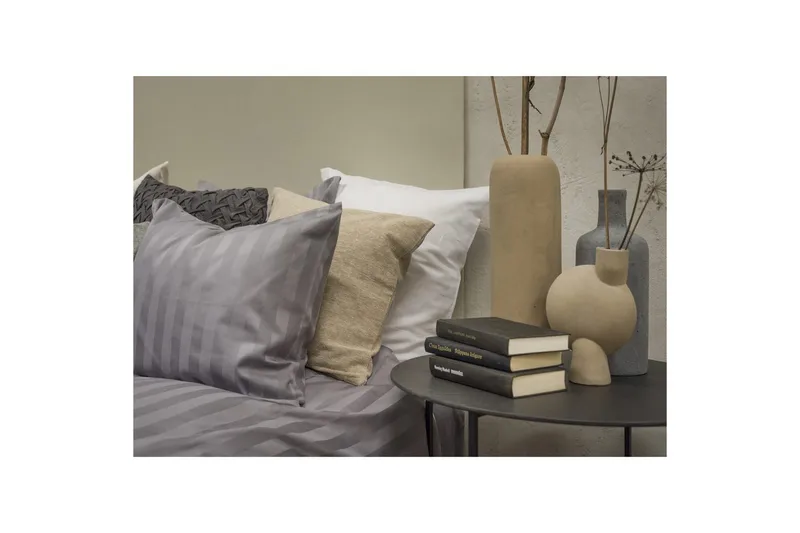 Påslakanset Enkelsäng 2-Dels Satin - Ljusgrå - Textil & mattor - Sängkläder