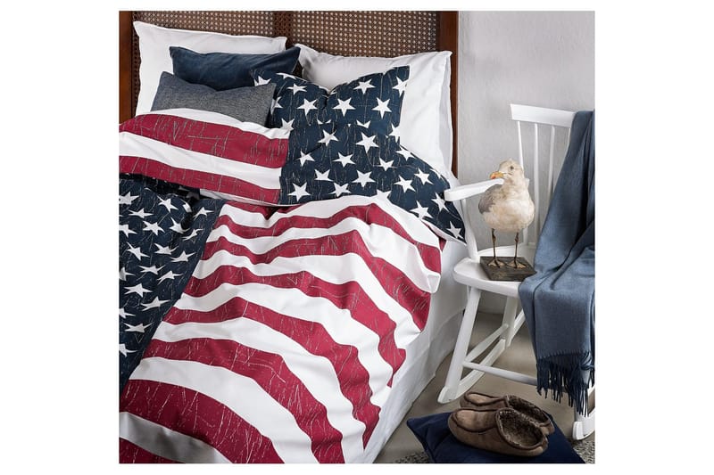 Påslakanset Enkelsäng 2-Dels United States Marinblå - Borganäs - Textil & mattor - Sängkläder - Bäddset & påslakanset