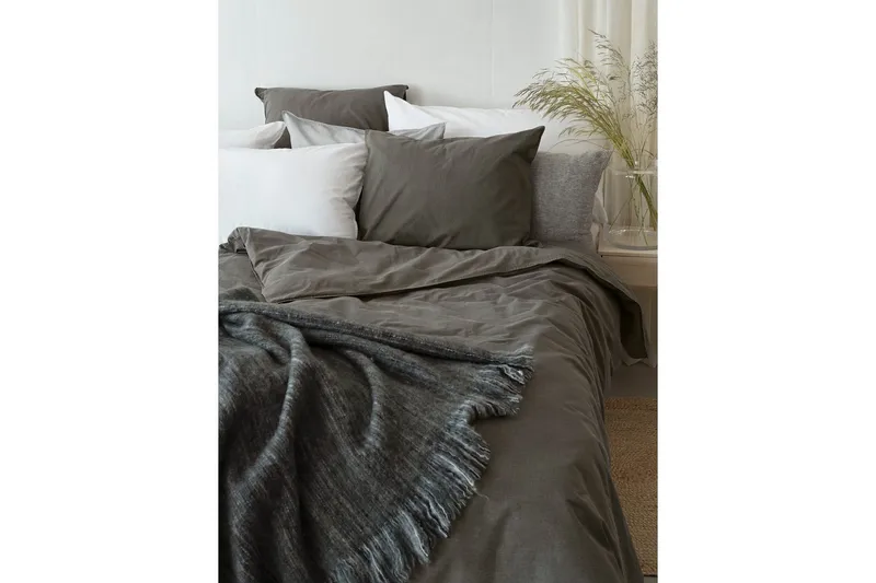 Påslakanset Enkelsäng 2-Dels Washed - Grå - Textil & mattor - Sängkläder - Bäddset & påslakanset