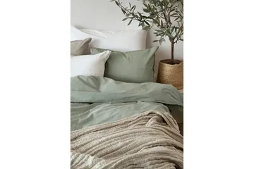 Påslakanset Enkelsäng 2-Dels Washed - Grön - Textil & mattor - Sängkläder - Bäddset & påslakanset