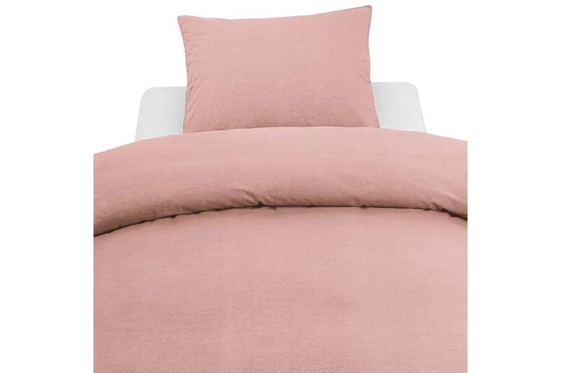 Påslakanset Enkelsäng 2-Dels Washed, Ny Rosa