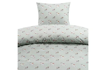 Påslakanset Enkelsäng 2-Dels Plingeling Grön - Grön - Textil & mattor - Sängkläder - Bäddset & påslakanset