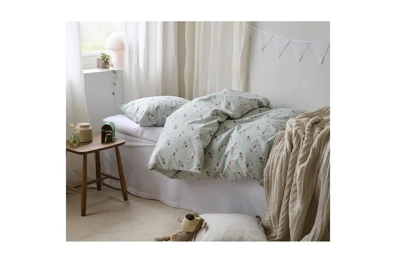 Påslakanset Enkelsäng 2-Dels Plingeling Grön - Grön - Textil & mattor - Sängkläder - Bäddset & påslakanset