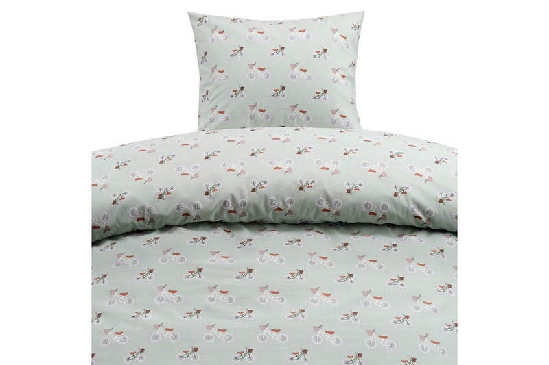 Påslakanset Enkelsäng 2-Dels Plingeling Grön, Grön