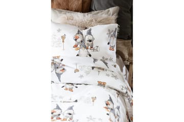 Påslakanset Enkelsäng Frosty Christmas - Grå - Textil & mattor - Sängkläder