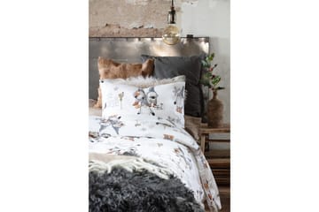 Påslakanset Enkelsäng Frosty Christmas - Grå - Textil & mattor - Sängkläder