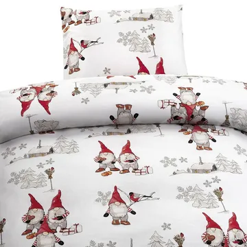 Påslakanset Enkelsäng Frosty Christmas - Vit - Textil & mattor - Sängkläder
