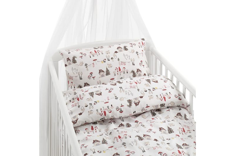 Påslakanset till Spjälsäng 2-Dels Fingal Jul Vit, Vit