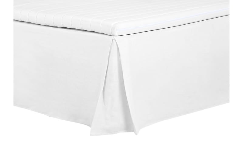 Sängkappa Avril 160x200 cm - Vit - Sängkappa dubbelsäng - Sängkläder - Sängkappa kontinentalsäng
