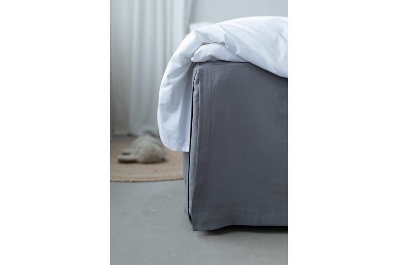 Sängkappa 180 x 200 + 58 cm Mörkgrå - Mörkgrå - Textil & mattor - Sängkläder - Sängkappa & kantklädsel - Sängkappa kontinentalsäng
