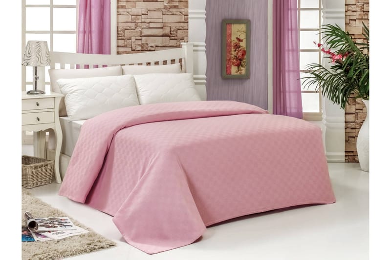 Single Pique - Rosa - Sängkläder - Överkast - Överkast dubbelsäng