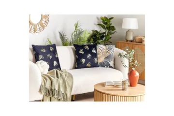 Prydnadskuddar Goldenrod set om 2 Svart/guld - Svart/guld - Textil & mattor - Sängkläder - Sovkudde - Innerkudde & huvudkudde