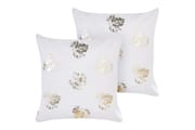 Prydnadskuddar Goldenrod set om 2 Svart/guld Svart/guld - Textil ...