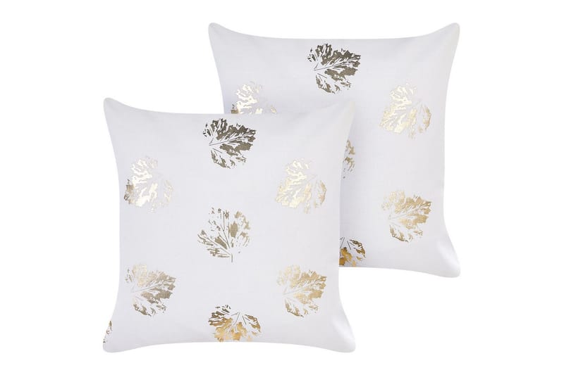 Prydnadskuddar Goldenrod set om 2 Vitt/guld - Vitt/guld - Textil & mattor - Sängkläder - Sovkudde - Innerkudde & huvudkudde