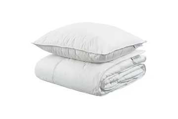 Täcke + Kudde 150 x 200 cm + 50 x 60 cm Vit - Textil & mattor - Sängkläder