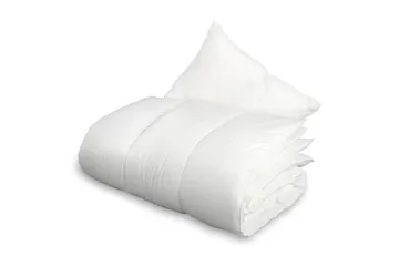 Täcke + Kudde Vuxen 150 x 200 cm + 50 x 60 cm Vit - Borganäs of Sweden - Textil & mattor - Sängkläder