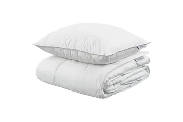 Täcke + Kudde 150 x 200 cm + 50 x 60 cm Vit - Textil & mattor - Sängkläder