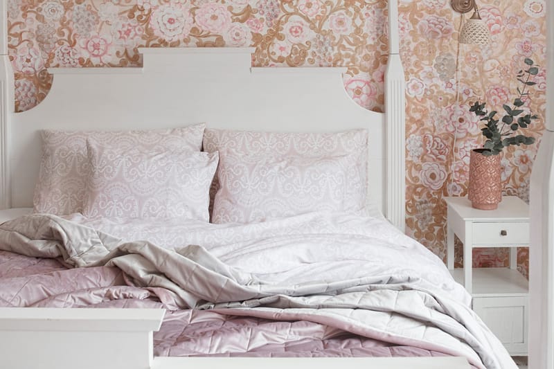 Täcke Milja 225x205 cm - Rosa - Bäddset & påslakanset - Sängkläder - Påslakanset dubbelsäng