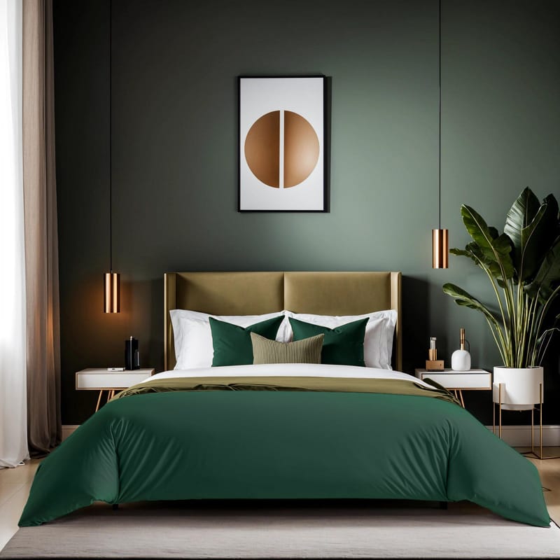 Veyloren Påslakan 200x200 cm - Mörkgrön - Textil & mattor - Sängkläder