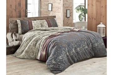 Victoria Bäddset Dubbelt 4-dels - Creme/Grå/Multi - Textil & mattor - Sängkläder - Bäddset & påslakanset