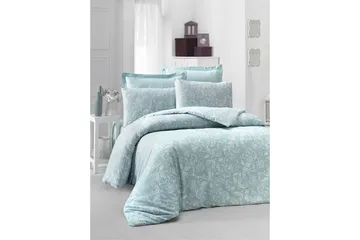 Victoria Bäddset Dubbelt 6-dels Satin - Mint/Vit - Textil & mattor - Sängkläder - Bäddset & påslakanset