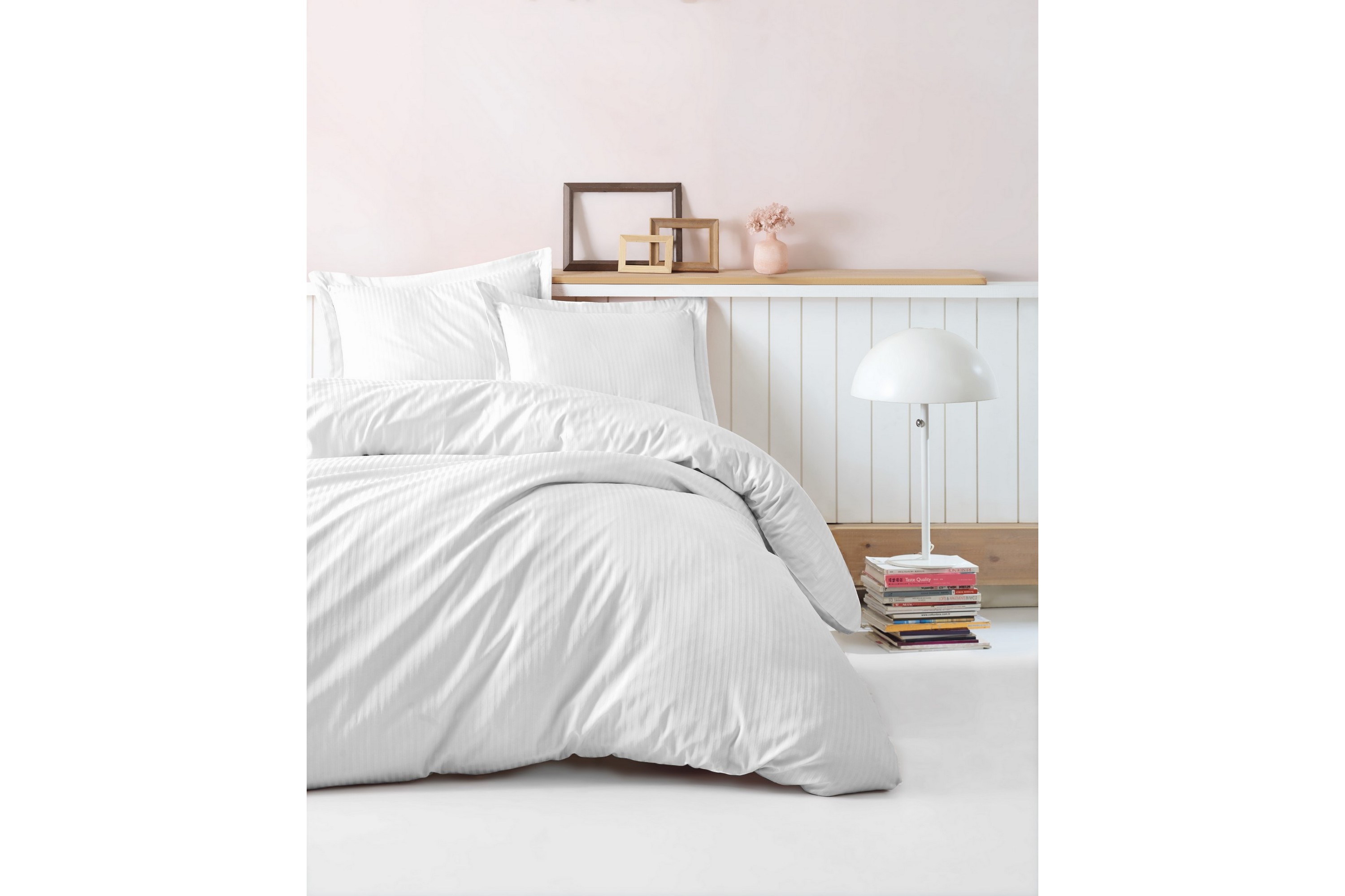 Bäddset Cotton Box Premium Satin Vit