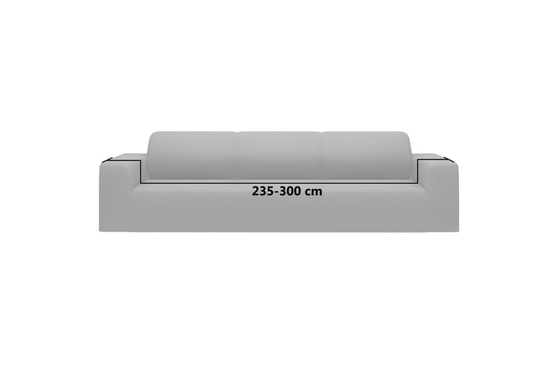 beBasic Sofföverdrag 4-sits med stretch grå polyesterjersey - Grey - Sofföverdrag