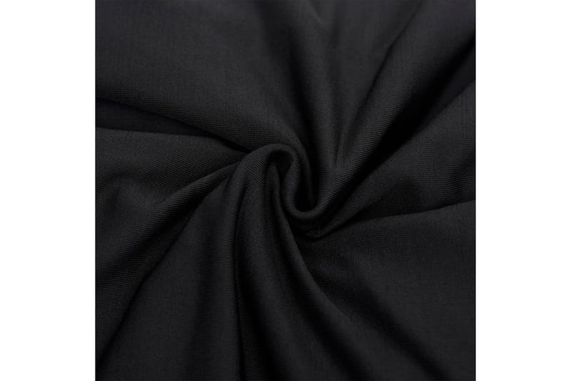 beBasic Sofföverdrag 4-sits med stretch svart polyesterjersey - Black - Sofföverdrag