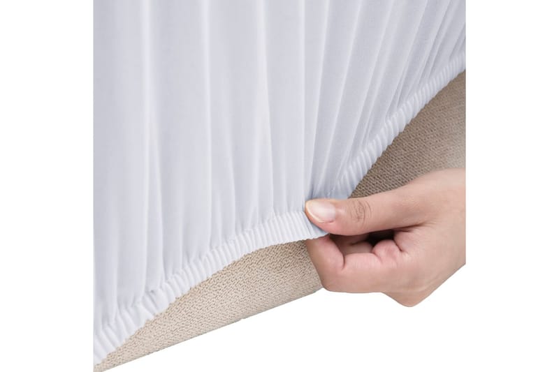 beBasic Sofföverdrag 4-sits med stretch vit polyesterjersey - White - Sofföverdrag