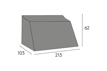 Hillerstorp Kungshult Möbelskydd Soffa 3-sits Svart - Textil & mattor - Tyg - Möbeltyg - Möbelöverdrag innemöbler - Sofföverdrag