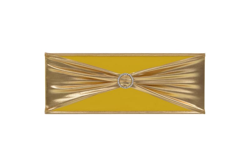 25 st Stolsband stretch diamantspänne guld - Guld - Stolsöverdrag