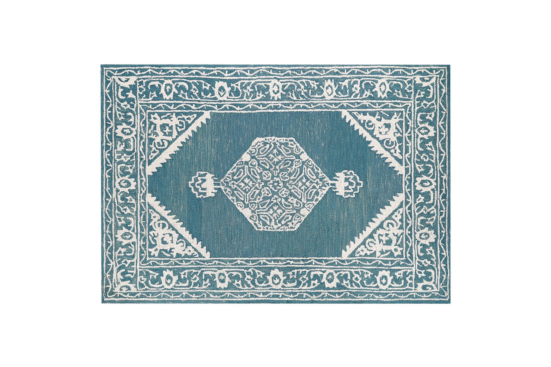 Gevas Ullmatta 140x200 cm Blå - Textil & mattor - Trademax