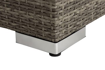 Bahamas Divanmodul - Loungebord utomhus 75x75 cm till soffgrupp i konstrotting med glasskiva - Grå / Svart dyna - Utemöbler & utemiljö - Övrigt utemöbler - Moduler utesoffa