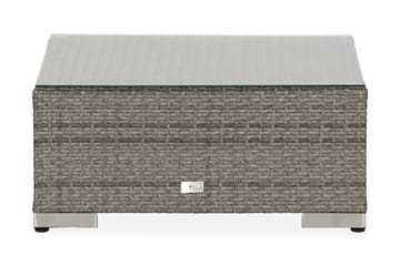 Bahamas Divanmodul - Loungebord utomhus 75x75 cm till soffgrupp i konstrotting med glasskiva - Grå / Svart dyna - Utemöbler & utemiljö - Övrigt utemöbler - Moduler utesoffa