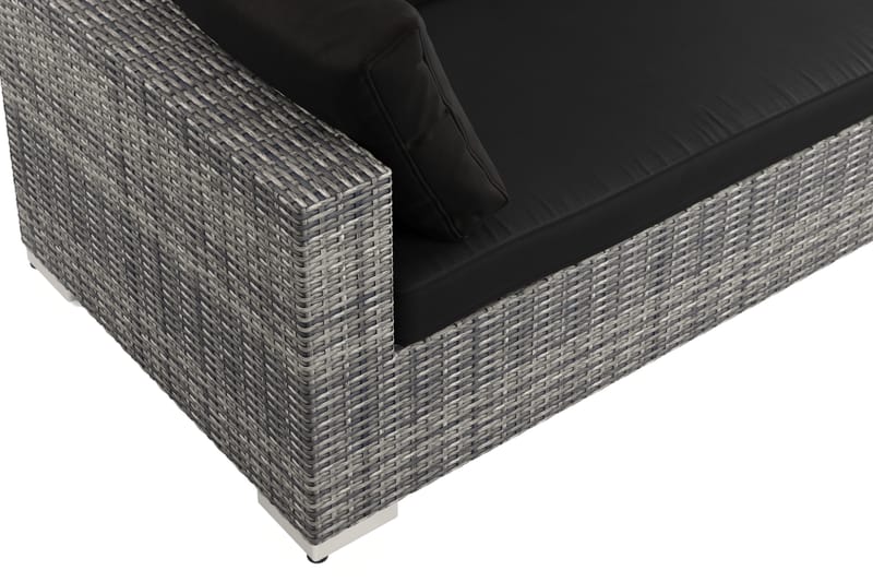 Bahamas Högermodul utomhus 140 cm i konstrotting - Grå - Utemöbler & utemiljö - Övrigt utemöbler - Moduler utesoffa