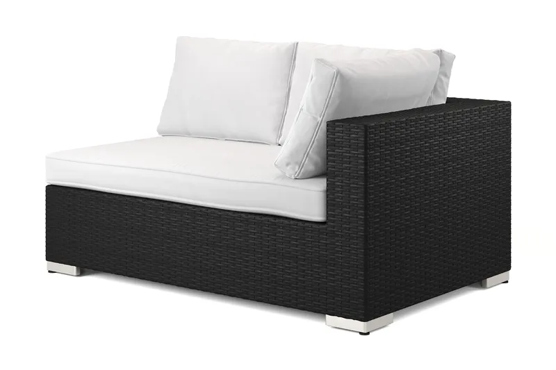 Bahamas Högermodul utomhus 140 cm i konstrotting - Svart - Utemöbler & utemiljö - Övrigt utemöbler - Moduler utesoffa