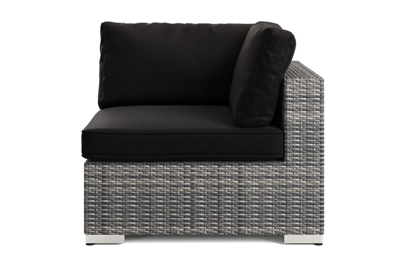 Bahamas Hörnmodul utomhus i konstrotting, Grå