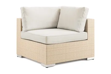 Bahamas Hörnmodul utomhus i konstrotting med Ljus vattenavisande dyna - Beige - Utemöbler & utemiljö - Övrigt utemöbler - Moduler utesoffa
