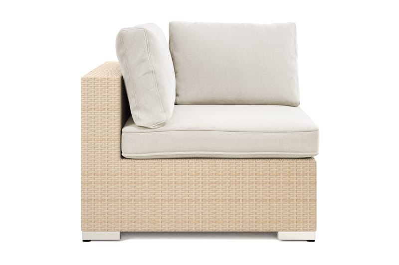 Bahamas Hörnmodul utomhus i konstrotting med Ljus vattenavisande dyna - Beige - Utemöbler & utemiljö - Övrigt utemöbler - Moduler utesoffa