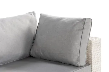 Bahamas Hörnmodul utomhus i konstrotting - Vit / Ljusgrå dynor - Utemöbler & utemiljö - Övrigt utemöbler - Moduler utesoffa