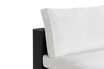 Bahamas Mittmodul utomhus i konstrotting - Svart / Vit - Utemöbler & utemiljö - Övrigt utemöbler - Moduler utesoffa - Mittmodul utesoffa