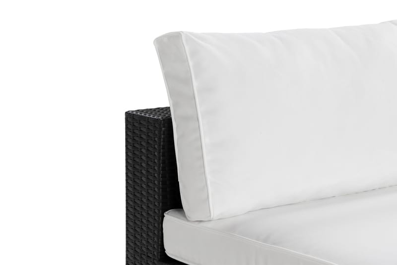 Bahamas Mittmodul utomhus i konstrotting - Svart / Vit - Utemöbler & utemiljö - Övrigt utemöbler - Moduler utesoffa - Mittmodul utesoffa