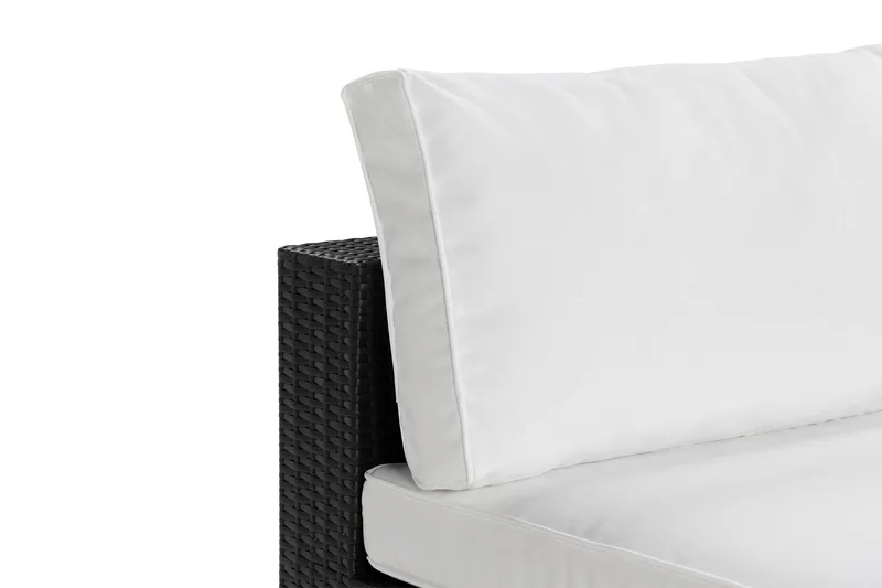 Bahamas Mittmodul utomhus i konstrotting - Svart / Vit - Utemöbler & utemiljö - Övrigt utemöbler - Moduler utesoffa - Mittmodul utesoffa