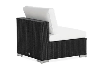 Bahamas Mittmodul utomhus i konstrotting - Svart / Vit - Utemöbler & utemiljö - Övrigt utemöbler - Moduler utesoffa - Mittmodul utesoffa