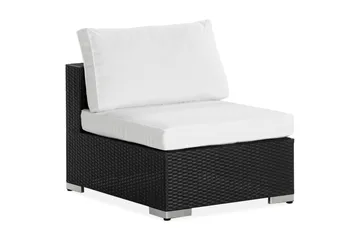 Bahamas Mittmodul utomhus i konstrotting - Svart / Vit - Utemöbler & utemiljö - Övrigt utemöbler - Moduler utesoffa - Mittmodul utesoffa