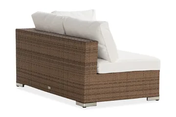 Bahamas Vänstermodul 140 cm - Sand Beige / Vita dynor - Utemöbler & utemiljö - Övrigt utemöbler - Moduler utesoffa