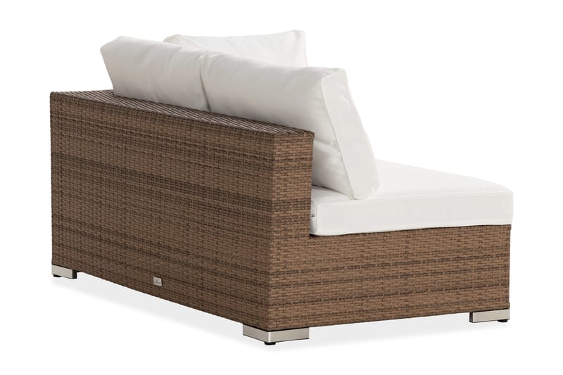 Bahamas Vänstermodul 140 cm - Sand Beige / Vita dynor - Utemöbler & utemiljö - Övrigt utemöbler - Moduler utesoffa